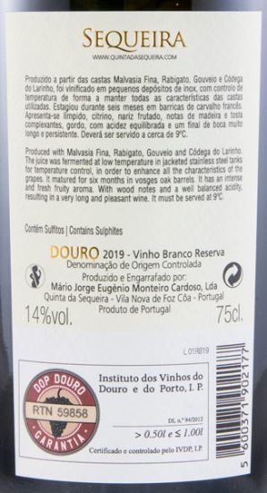 2019 Quinta da Sequeira Reserva branco