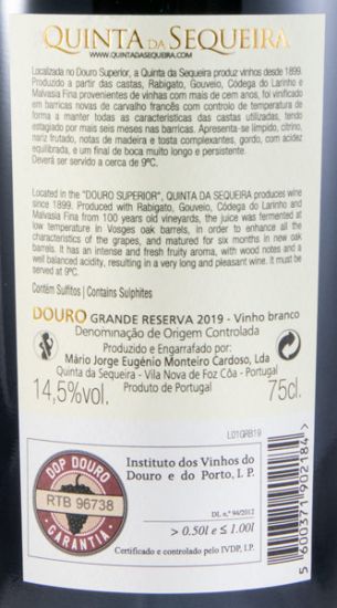 2019 Quinta da Sequeira Grande Reserva branco