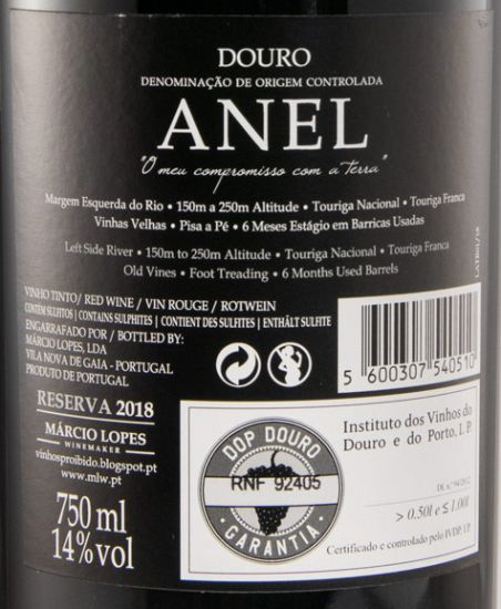 2018 Anel Reserva red