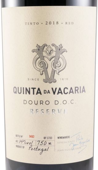 2018 Quinta da Vacaria Reserva tinto