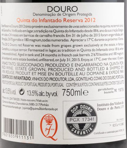 2012 Quinta do Infantado Reserva red
