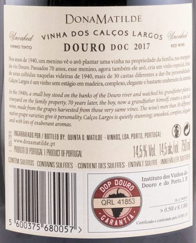 2017 Dona Matilde Vinha dos Calços Largos red