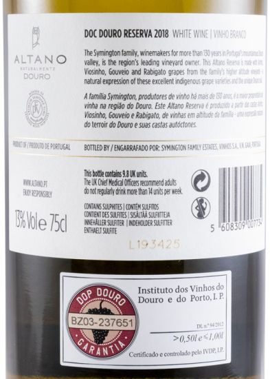 2018 Altano Reserva white