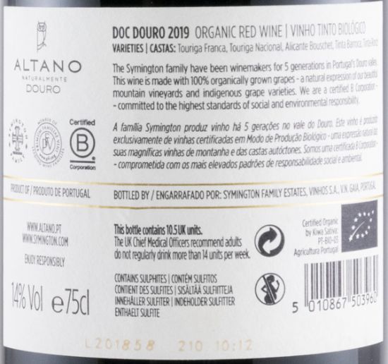 2019 Altano biológico tinto