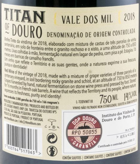 2018 Titan of Douro Vale dos Mil tinto