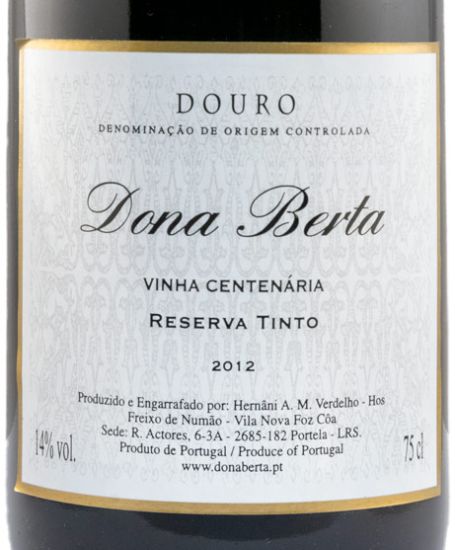 2012 Dona Berta Vinha Centenária tinto