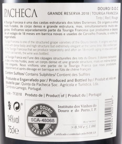 2018 Quinta da Pacheca Grande Reserva Touriga Francesa red