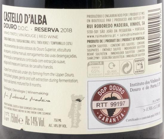 2018 Castello D'Alba Reserva red