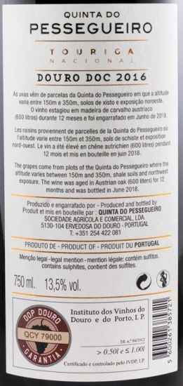 2016 Quinta do Pessegueiro Touriga Nacional red