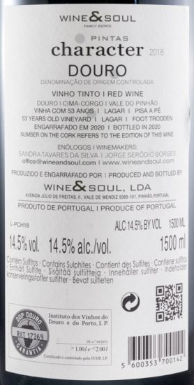 2018 Pintas Character tinto 1,5L