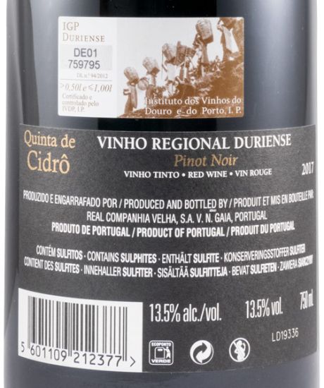 2017 Quinta de Cidrô Pinot Noir tinto