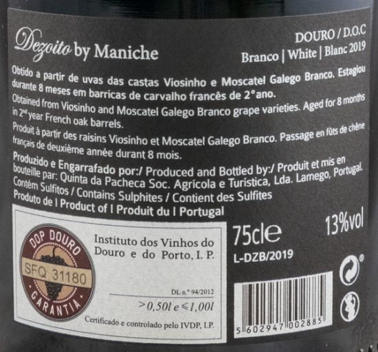 2019 Quinta da Pacheca Dezoito by Maniche white