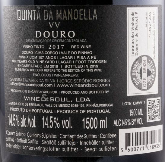 2017 Quinta da Manoella Vinhas Velhas tinto 1,5L