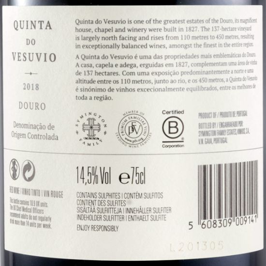 2018 Quinta do Vesuvio red