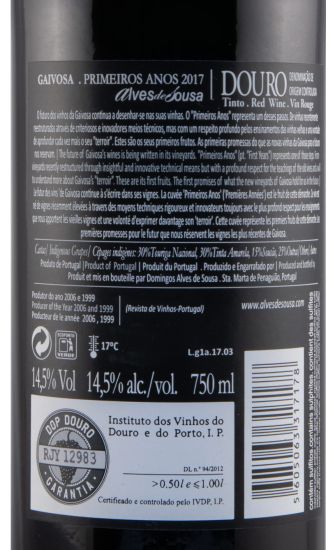 2017 Gaivosa Primeiros Anos tinto