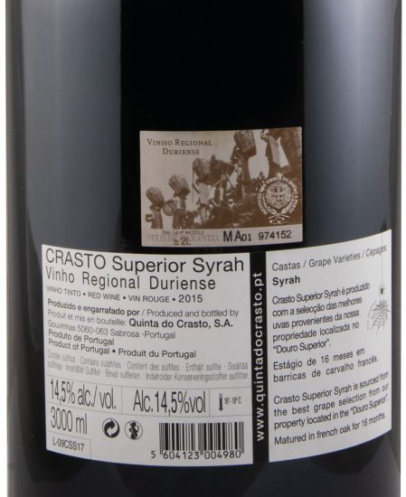2015 Crasto Superior Syrah tinto 3L