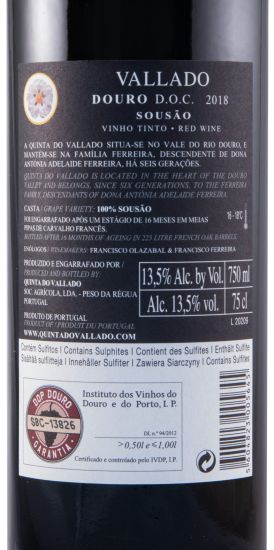 2018 Vallado Sousão tinto