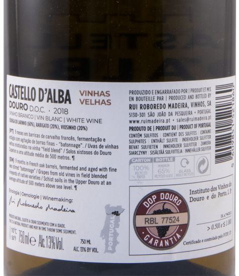 2018 Castello D'Alba Vinhas Velhas branco