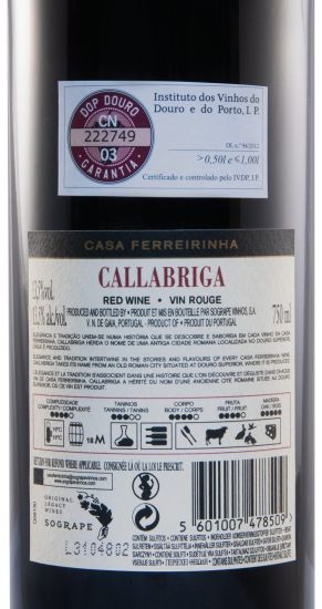 2018 Casa Ferreirinha Callabriga red