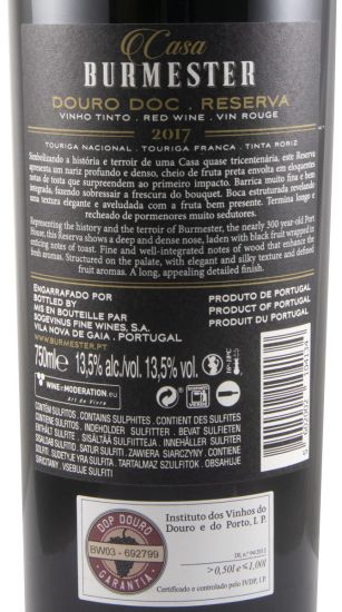 2017 Burmester Reserva tinto