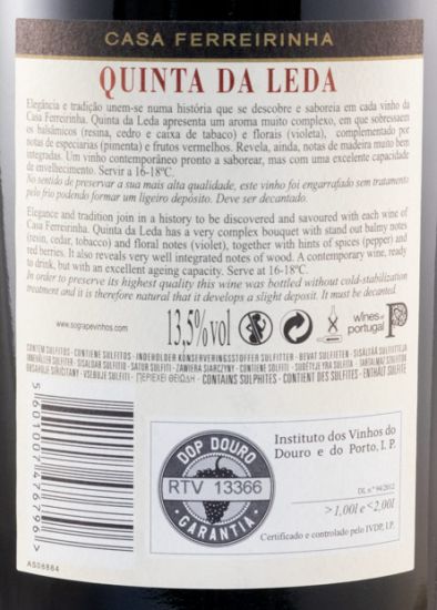 2017 Casa Ferreirinha Quinta da Leda red 1.5L