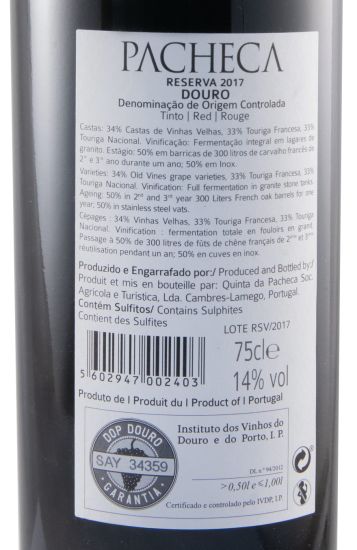 2017 Pacheca Reserva red
