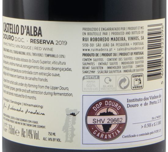 2019 Castello D'Alba Reserva tinto