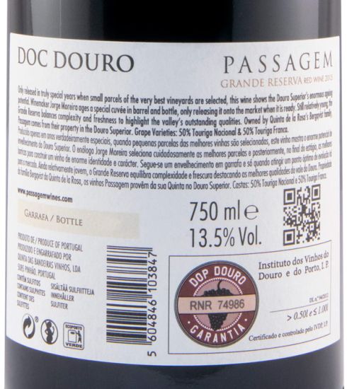 2015 Passagem Grande Reserva red