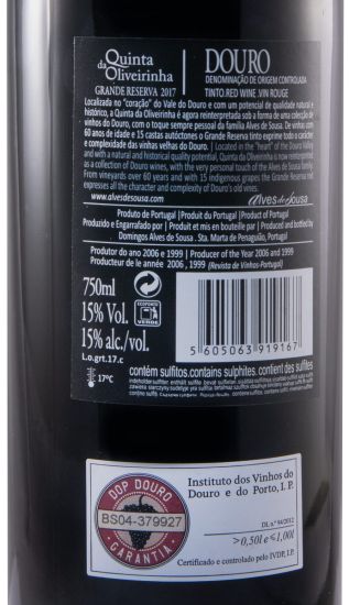 2017 Alves de Sousa Quinta da Oliveirinha Grande Reserva red