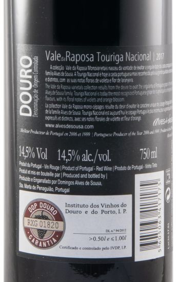 2017 Alves de Sousa Vale da Raposa Touriga Nacional red