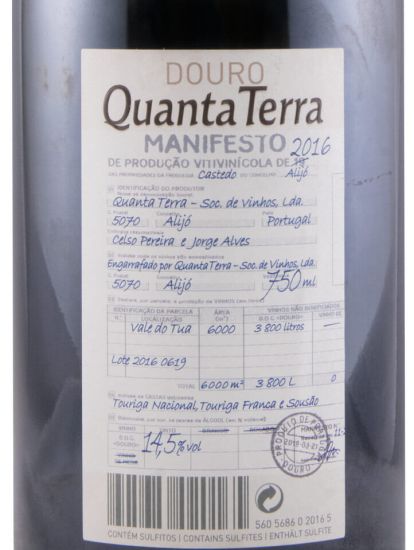 2016 Quanta Terra Manifesto tinto
