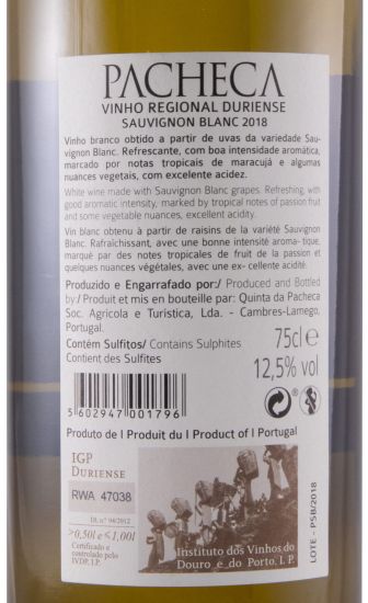 2018 Quinta da Pacheca Sauvignon Blanc white