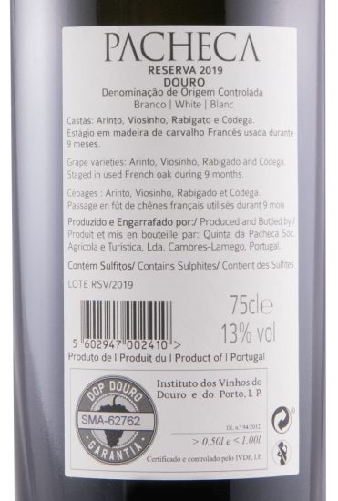 2019 Pacheca Reserva white