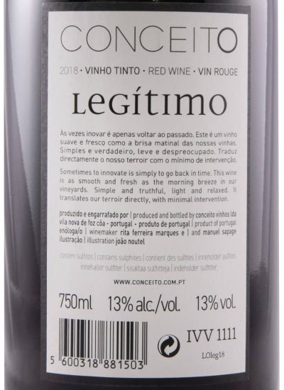 2018 Conceito Legítimo tinto