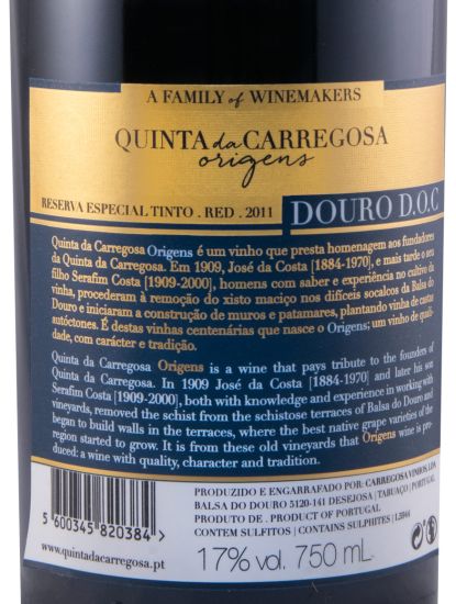 2011 Quinta da Carregosa Origens Reserva Especial tinto