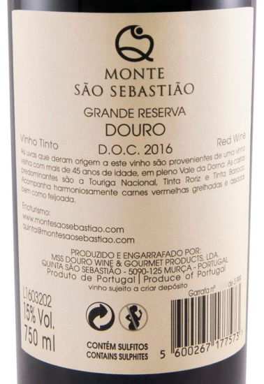 2016 Monte São Sebastião Grande Reserva tinto