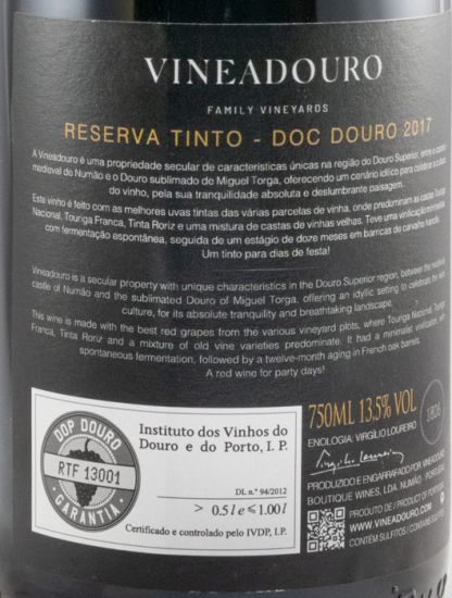 2017 Vineadouro Reserva tinto