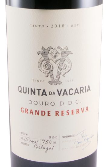 2018 Quinta da Vacaria Grande Reserva red