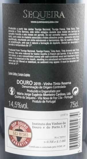 2019 Quinta da Sequeira Reserva tinto