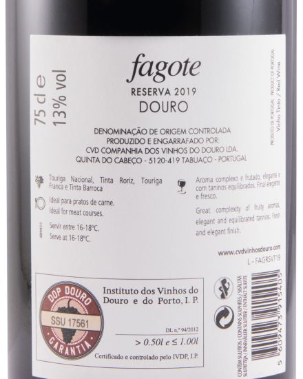 2019 Fagote Reserva tinto