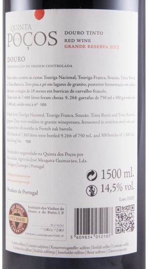 2015 Quinta dos Poços Grande Reserva red 1.5L