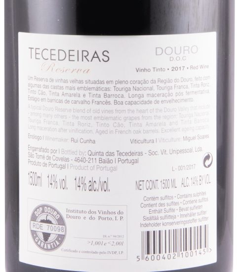 2017 Tecedeiras Reserva red 1.5L
