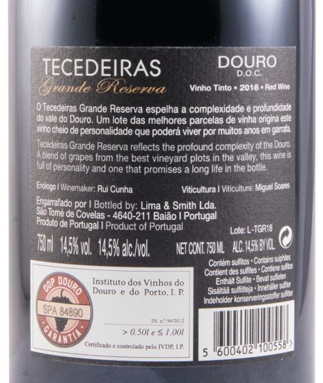 2018 Tecedeiras Grande Reserva red