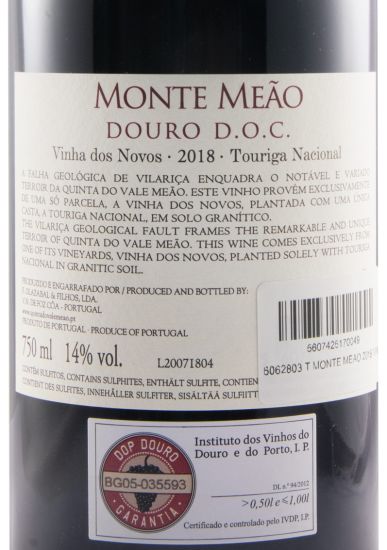 2018 Monte Meão Vinha dos Novos Touriga Nacional tinto