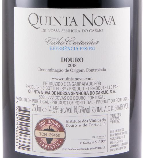 2018 Quinta Nova Vinha Centenária Referência P28/P21 tinto