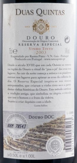2003 Duas Quintas Reserva Especial tinto