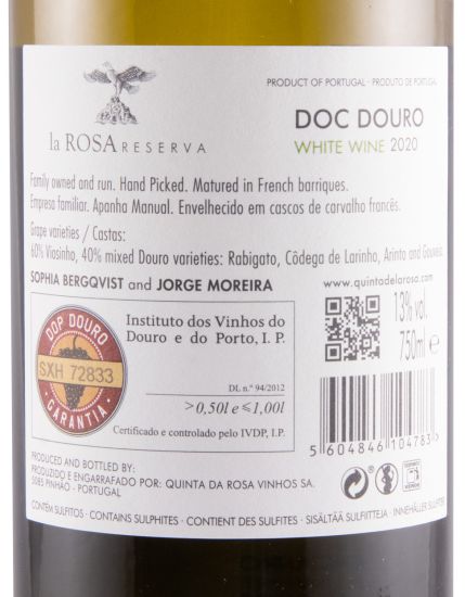 2020 La Rosa Reserva branco