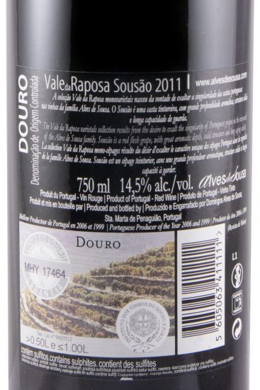 2011 Alves de Sousa Vale da Raposa Sousão tinto