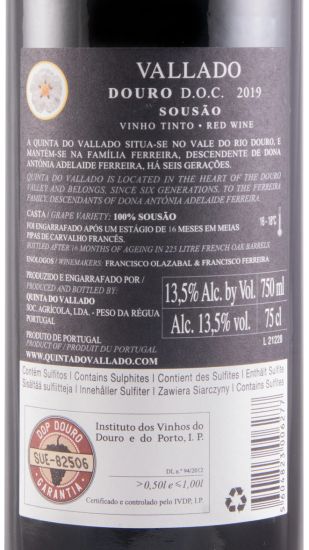 2019 Vallado Sousão tinto