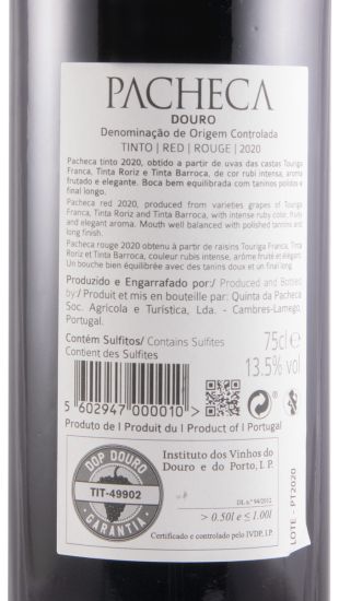 2020 Quinta da Pacheca red